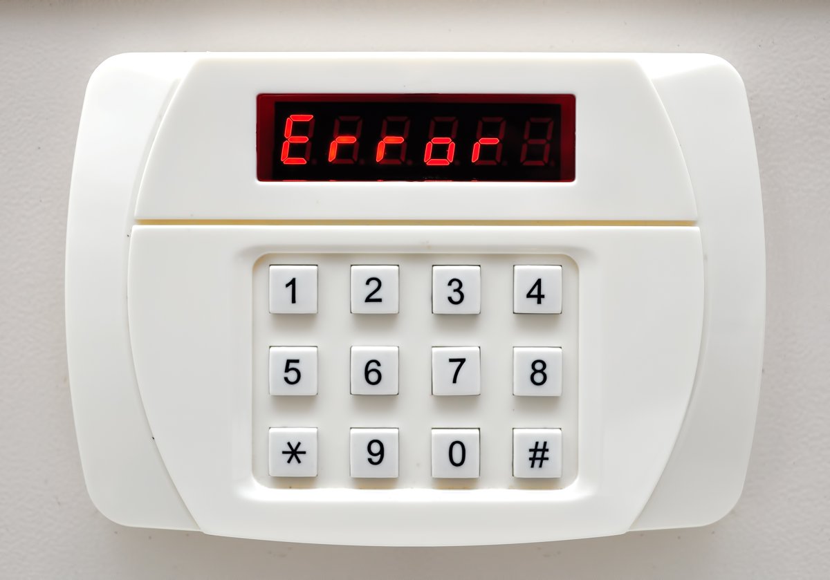 panel alarma error