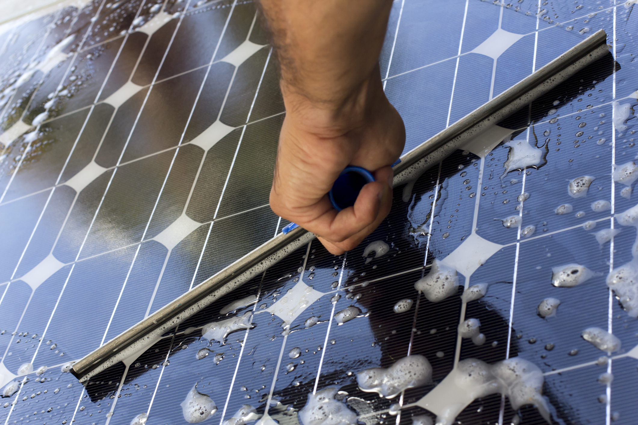 Limpieza panel solar