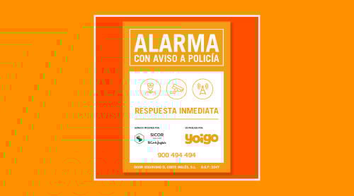 Cartel disuasorio alarma HomeGO Cartel disuasorio alarma HomeGO