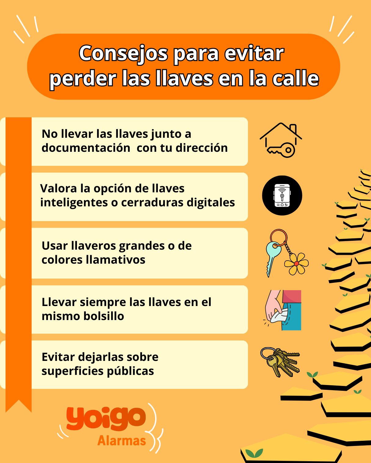 Consejos para evitar perder las llaves en la calle