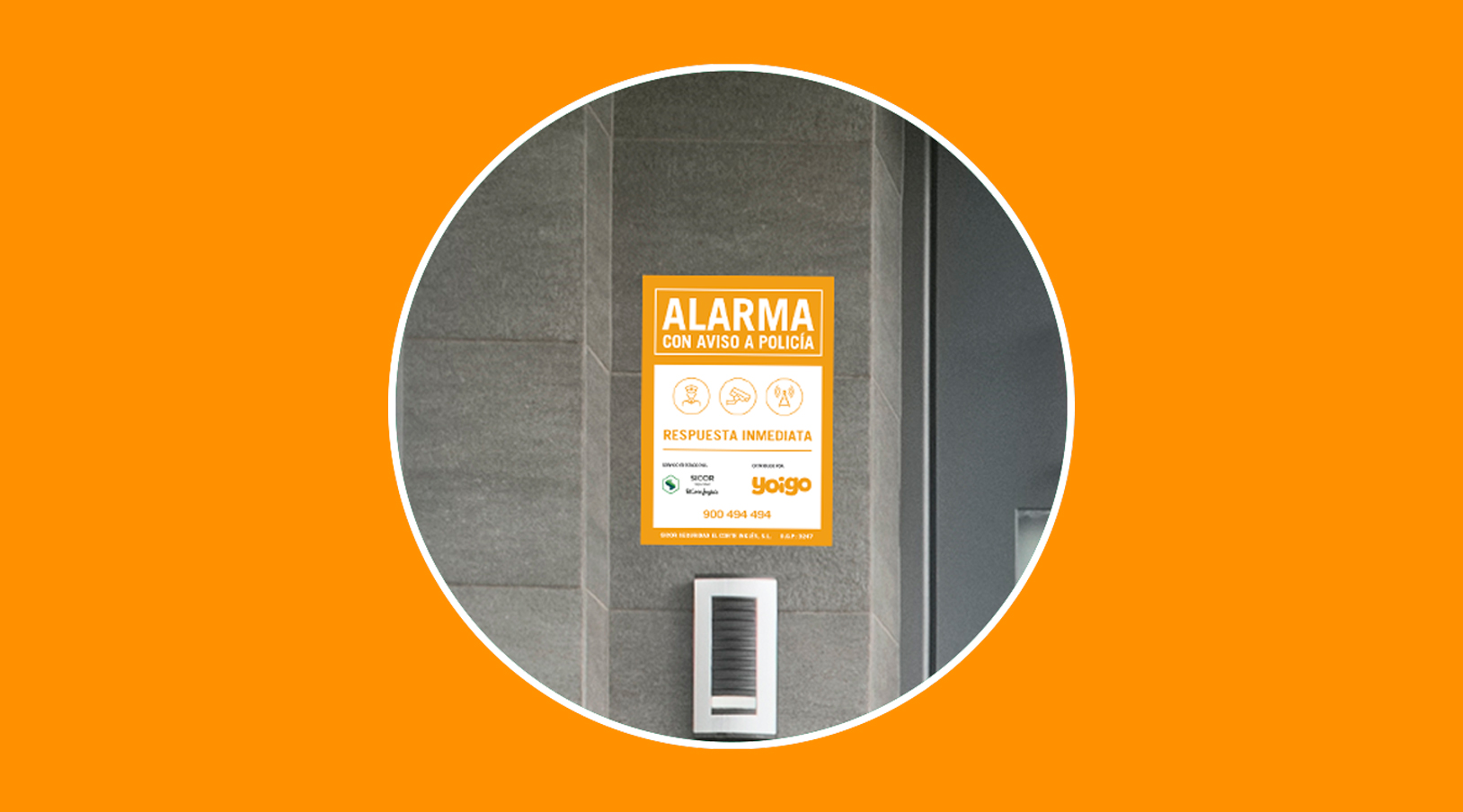Placa disuasoria sin alarma